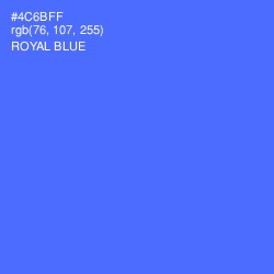 #4C6BFF - Royal Blue Color Image