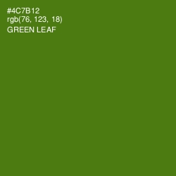#4C7B12 - Green Leaf Color Image