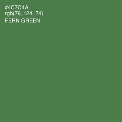 #4C7C4A - Fern Green Color Image