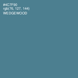 #4C7F90 - Wedgewood Color Image