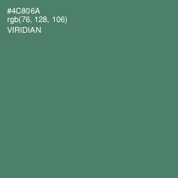 #4C806A - Viridian Color Image