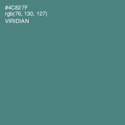 #4C827F - Viridian Color Image