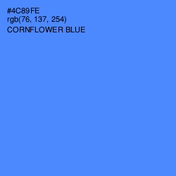 #4C89FE - Cornflower Blue Color Image