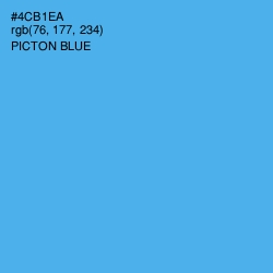 #4CB1EA - Picton Blue Color Image
