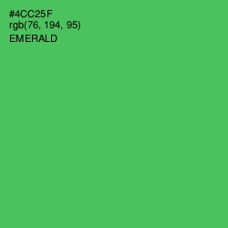 #4CC25F - Emerald Color Image