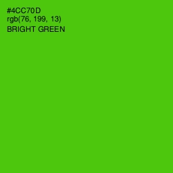 #4CC70D - Bright Green Color Image