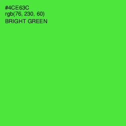 #4CE63C - Bright Green Color Image