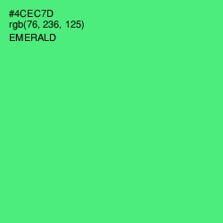#4CEC7D - Emerald Color Image