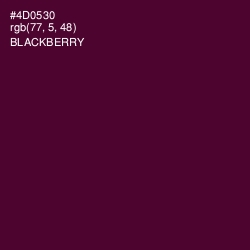 #4D0530 - Blackberry Color Image