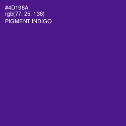 #4D198A - Pigment Indigo Color Image
