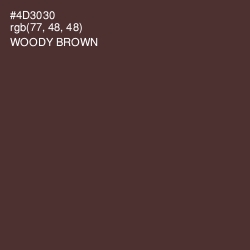 #4D3030 - Woody Brown Color Image