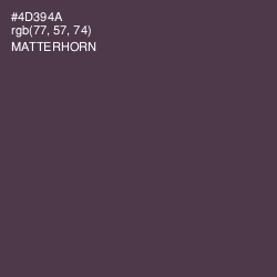 #4D394A - Matterhorn Color Image