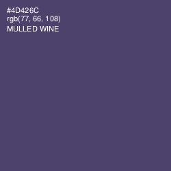 #4D426C - Mulled Wine Color Image