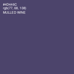 #4D446C - Mulled Wine Color Image