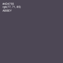 #4D4755 - Abbey Color Image