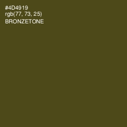 #4D4919 - Bronzetone Color Image