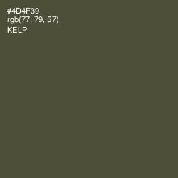 #4D4F39 - Kelp Color Image