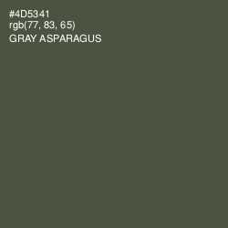#4D5341 - Gray Asparagus Color Image