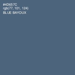 #4D657C - Blue Bayoux Color Image
