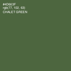 #4D663F - Chalet Green Color Image