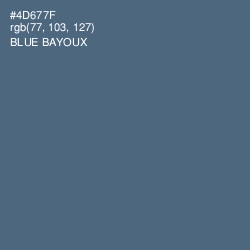 #4D677F - Blue Bayoux Color Image