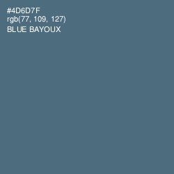 #4D6D7F - Blue Bayoux Color Image