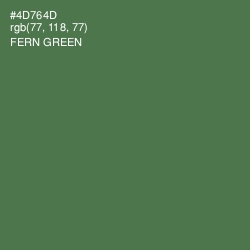 #4D764D - Fern Green Color Image