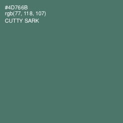 #4D766B - Cutty Sark Color Image