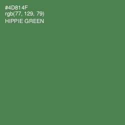 #4D814F - Hippie Green Color Image