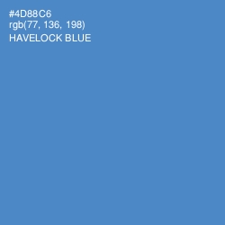 #4D88C6 - Havelock Blue Color Image