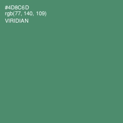 #4D8C6D - Viridian Color Image