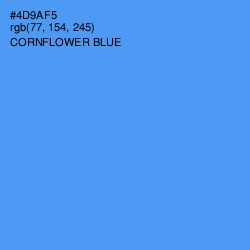 #4D9AF5 - Cornflower Blue Color Image