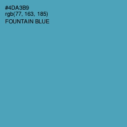 #4DA3B9 - Fountain Blue Color Image