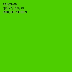 #4DCE00 - Bright Green Color Image