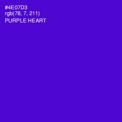 #4E07D3 - Purple Heart Color Image