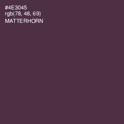 #4E3045 - Matterhorn Color Image