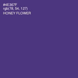 #4E367F - Honey Flower Color Image