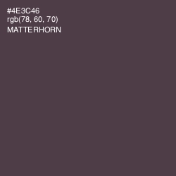 #4E3C46 - Matterhorn Color Image