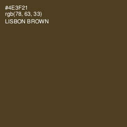 #4E3F21 - Lisbon Brown Color Image