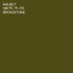 #4E4B17 - Bronzetone Color Image
