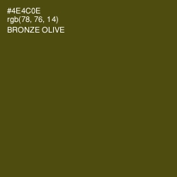 #4E4C0E - Bronze Olive Color Image