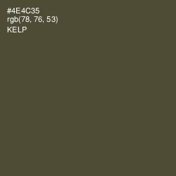 #4E4C35 - Kelp Color Image