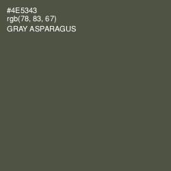 #4E5343 - Gray Asparagus Color Image