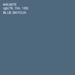 #4E687E - Blue Bayoux Color Image