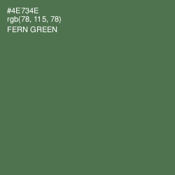 #4E734E - Fern Green Color Image