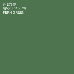 #4E734F - Fern Green Color Image