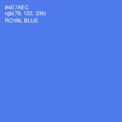#4E7AEC - Royal Blue Color Image