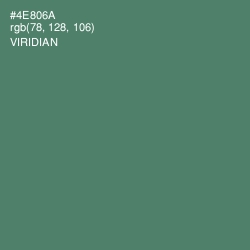 #4E806A - Viridian Color Image