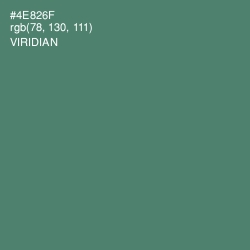 #4E826F - Viridian Color Image
