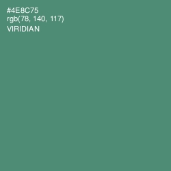 #4E8C75 - Viridian Color Image